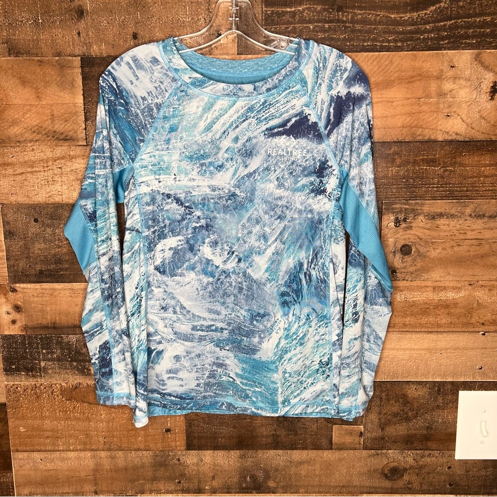Realtree Women’s Performance Fishing UPF 30  Long Slv. Outdoor Shirt Size Small